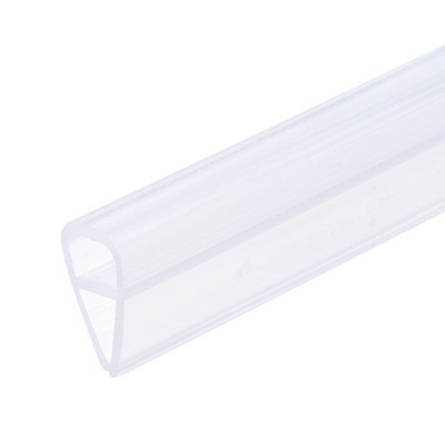 U-Type Seal Strip 137.8'' for 1/4'' Glass Silicone Frameless Shower Door Bottom