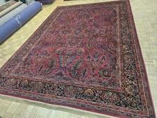 9x12 KARASTAN GENUINE ANTIQUE RED SAROUK 700 - 755 100% WOOL RUG GOOD CONDITION