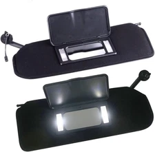 Pair Updated Sun Visors Sun Shades W/Bright LED Light For 1997-2004 Corvette C5