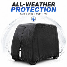 Golf Cart Cover Tarp 4 Passengers Waterproof Heavy Duty for EZGO Club Car Yamaha