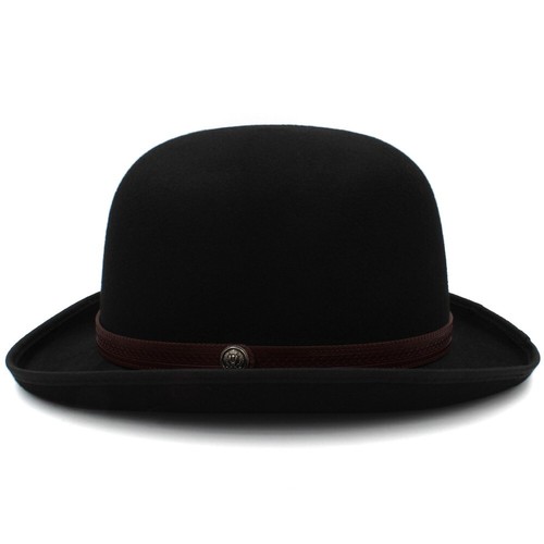 Klassische Bowler Hüte Retro Fedora Sonnenhut Jazz Derby Kappen für Herren Damen 7 1/8-7 3/8 - Bild 4 von 26