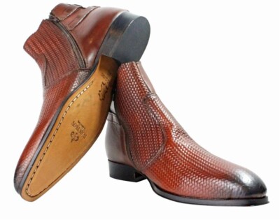 Assimi Brown Italian Leather Boots, Best Dress Boots for Men  display picture 3