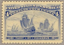 US Scott#233 Mint NH VF-XF Jumbo 1893 4c Columbian, huge margins, no faults