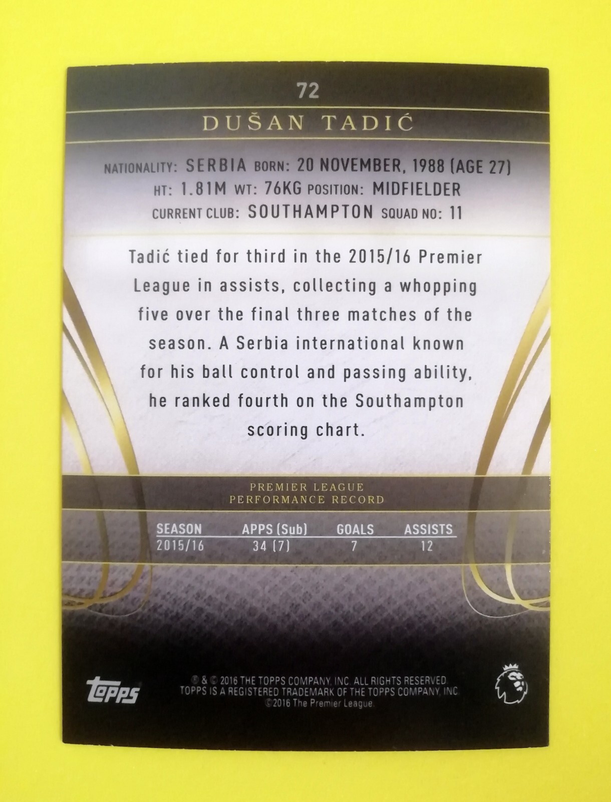 2016 2017 Topps Premier Gold SOUTHAMPTON Base & Relic Patch Cards Bundle - Picture 5 of 9