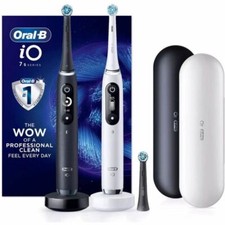 Oral-B iO Series 7s Spazzolino Elettrico Confezione Doppia - Nero/Bianco