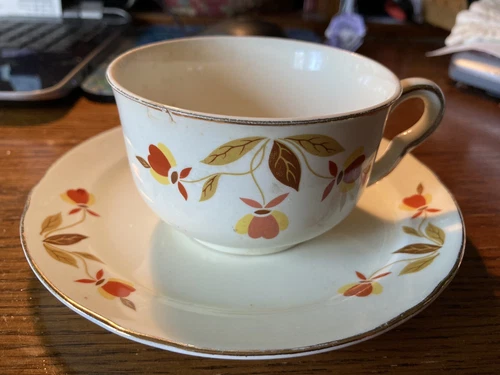 Superior Hall Quality Jewel Tea Autumn Leaf Tea/Coffee Cup and Saucer set of (1)