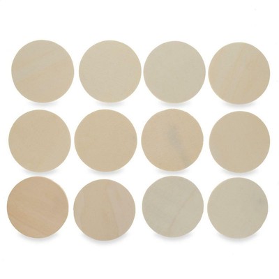 12 Circles Unfinished Wooden Shapes Craft Cutouts DIY Un...  3D Plaques 3 Inches