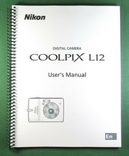 Nikon CoolPix L12 User's / Instruction Manual: 144 Pages  Protective Covers