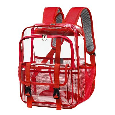 #ad #ad Clear Backpack 15 inch Heavy Duty See Through Backpack for Boys and Girls Cle...