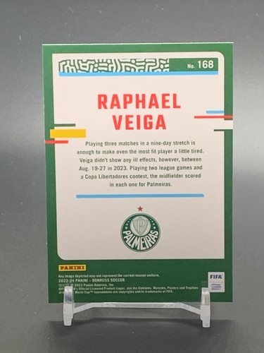 2023-24 Panini Donruss Optic Rookie #168 RAPHAEL VEIGA Palmeiras RC - Picture 2 of 2