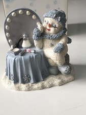 Snow Buddies Figurine At Vanity Make Up Dressing Table 