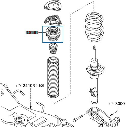 OEM FR Shock Strut Support Bearing Fits For Mazda 3 Mazda 5 2009