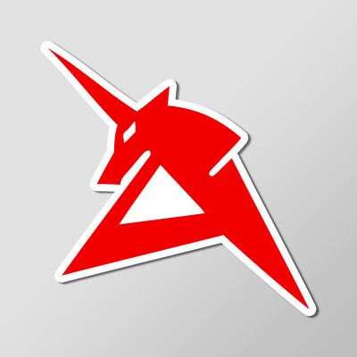 Amuro Ray White Unicorn Gundam Logo Anime Die Cut Vinyl Sticker 4'' Length