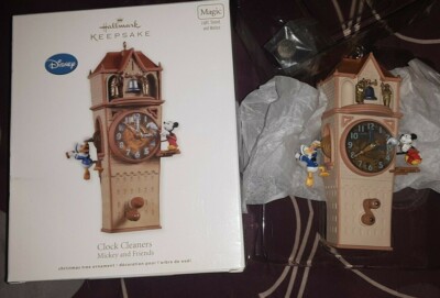2011 CLOCK CLEANERS Mickey and Friends Hallmark Magic Light Sound Motion New