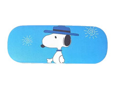 Snoopy Peanuts BLUE Sun Friends Glasses Case Hard Protector Sunglasses Storage