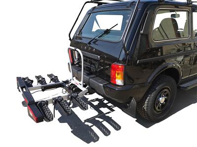 Fahrradträger Anhängerkupplung Lada Niva Taiga Urban Lada 4X4 Yakima Foldclick 3