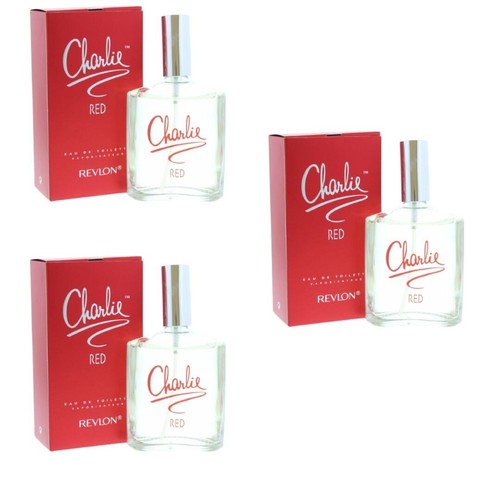 Charlie Red Eau Fraiche Spray for Women 100ml x 3 eBay