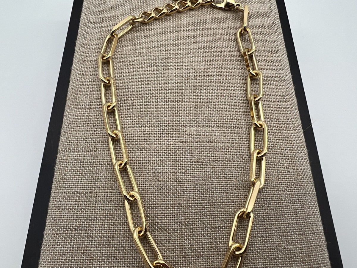 NEW Uno de 50 SER BRAVE Chain Link 18K Gold Plated Necklace