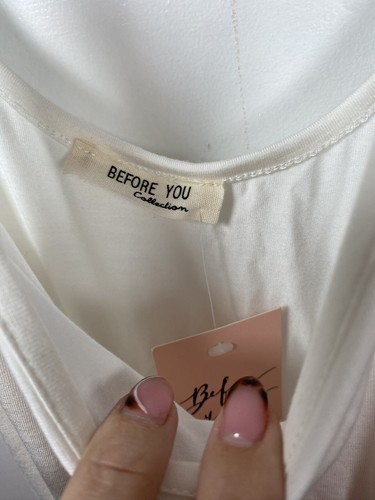 Before You Women's Camisole With Lace Trim Size Small Ivory/Cream - Picture 3 of 4