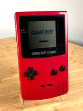 Nintendo Game Boy Color RED GBC-001 Handheld Console Tested Working USA Seller