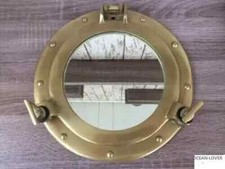 Bullauge Maritim Antik Messing 12 Zoll Schiff Boot Wand Spiegel Glas Maritim ...