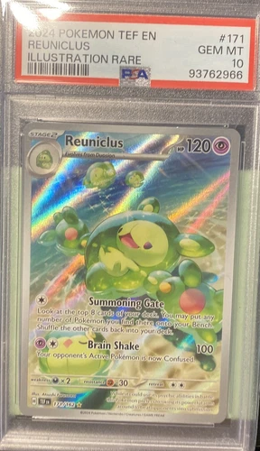 2024 POKEMON TEF EN-TEMPORAL FORCES ILLUSTRATION RARE #171 REUNICLUS PSA 10
