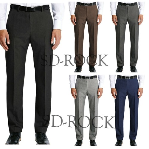 Mens Formal Smart Trousers Casual 
