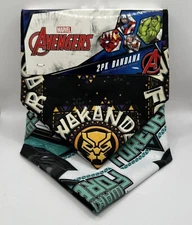 Wakanda Forever Black Panther New Avengers 2 pack Bandana 17.5” x 17.5