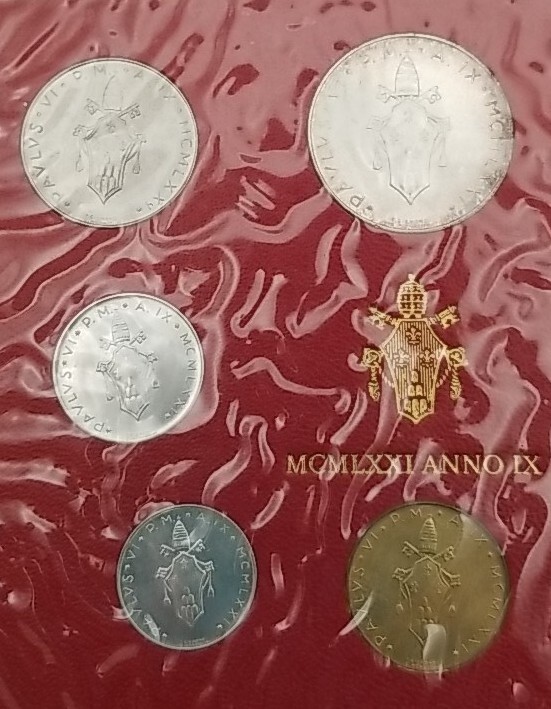 1971 Italy MCMLXXI ANNO IX Vatican Coin Set #0690 | eBay