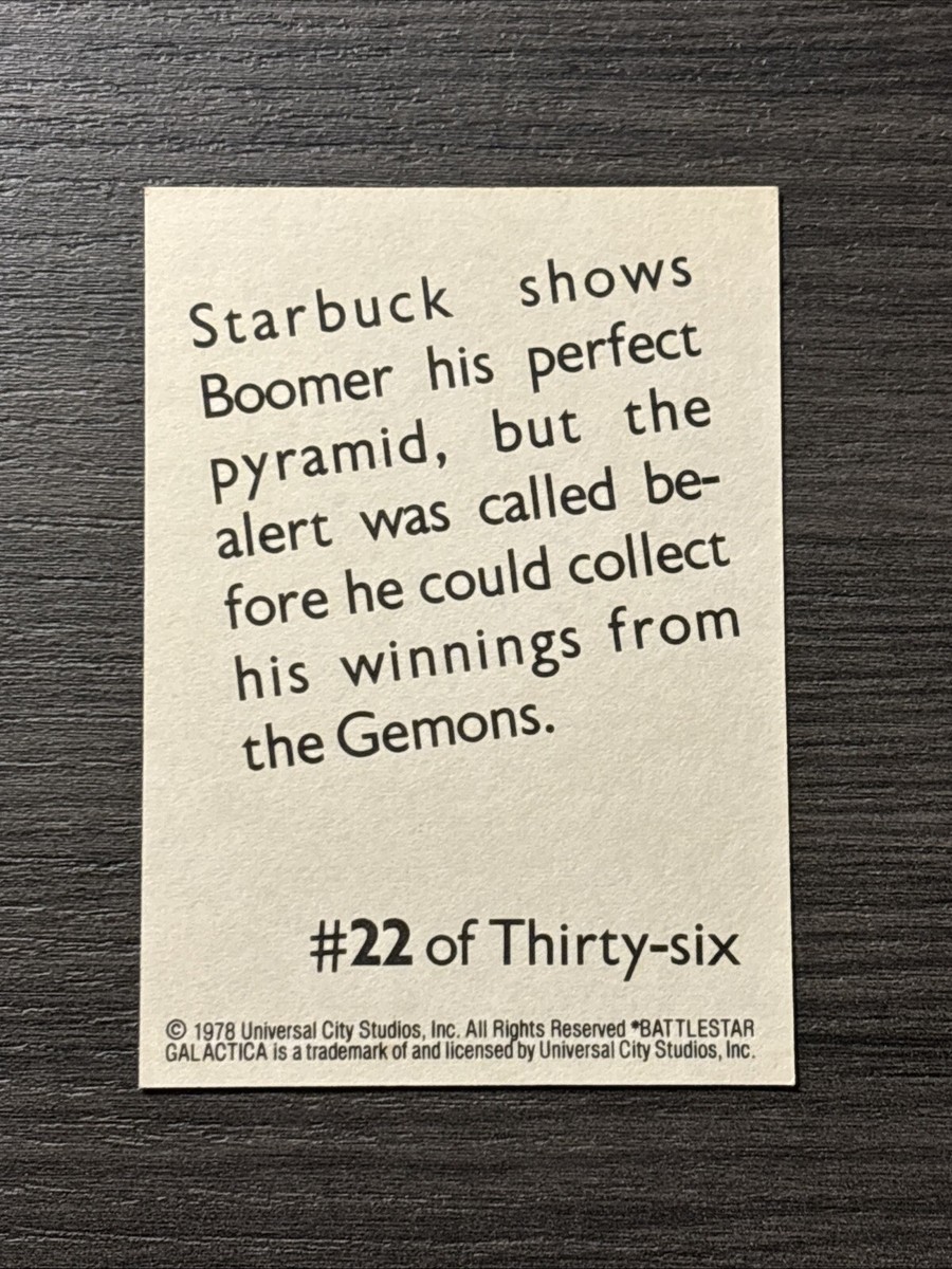 1978 Wonder Bread Battlestar Galactica Starbuck #22 Trading Card