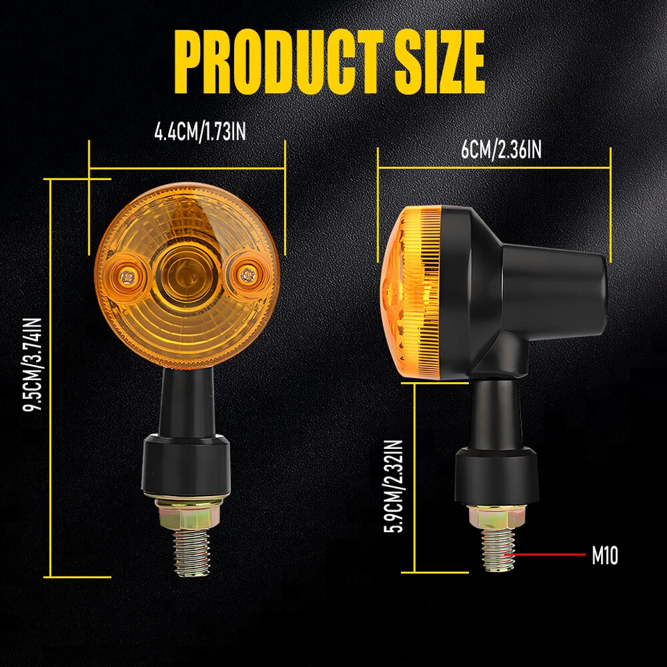 4X Motorcycle Turn Signals Blinker Lights Fit Honda Aero Shadow 750 VT750C USA - Image 4 of 4