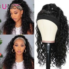 Parrucche capelli umani onda acqua senza colla fascia malese UNICE 150%
