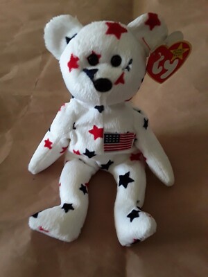 Ty Beanie Baby Glory the Bear 1998 P.E. Pellets