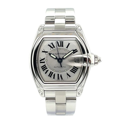 Cartier Roadster Quartz Stainless 31mm Silver Sunburst  display picture 2