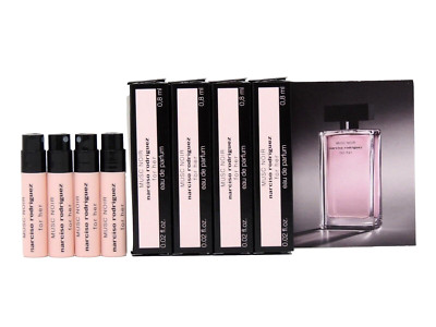 NARCISO RODRIGUEZ FOR HER MUSC NOIR EDP .8ml .02fl oz x 4 PERFUME SPRAY SAMPLES