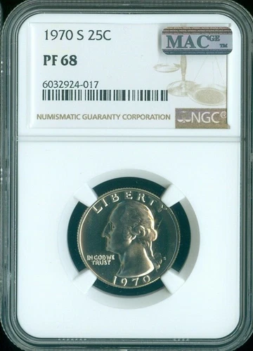 1970-S Washington Quarter Proof NGC PF-68 MAC Quality✔️