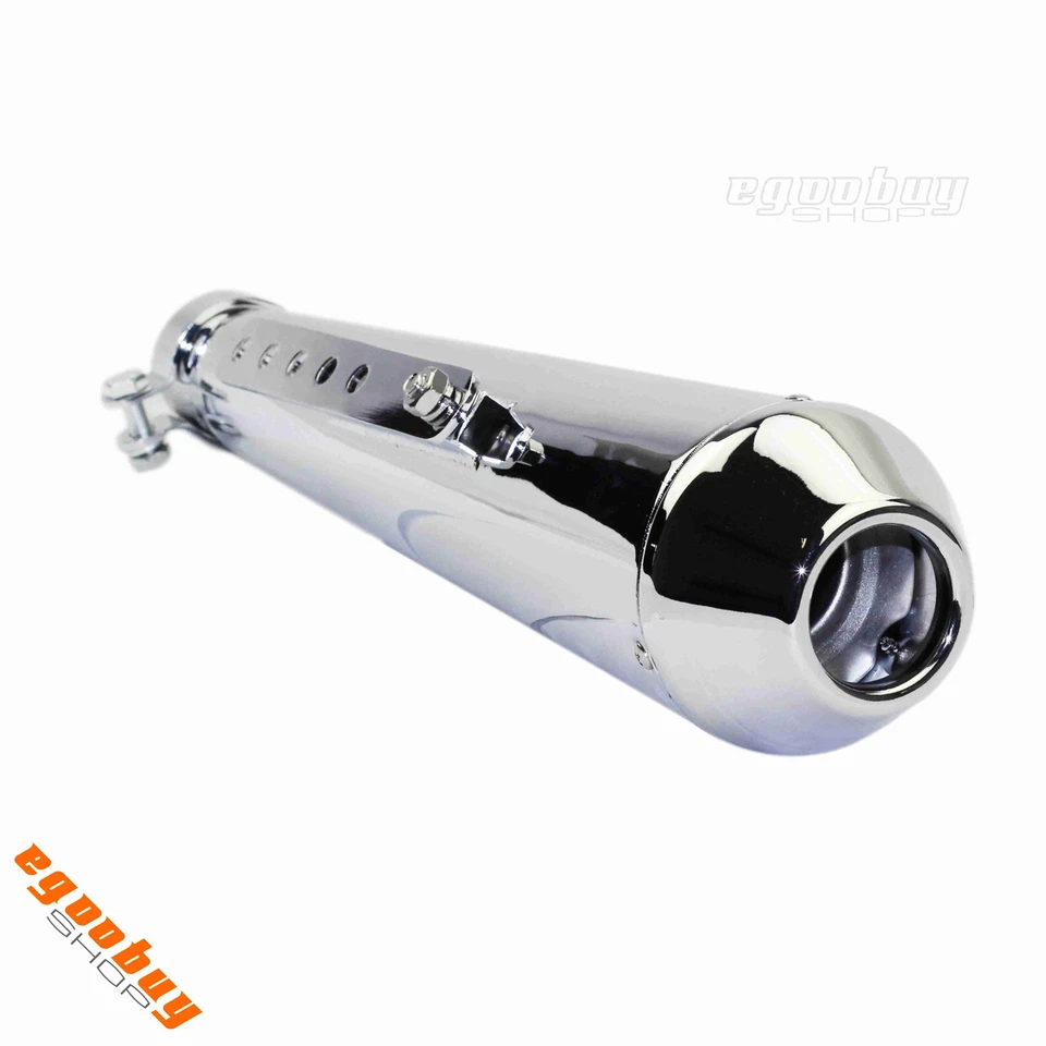 Motorcycle 18" Reverse Cone Megaphone Exhaust Muffler Pipe For Harley Cafe Racer — 第 4/4 张图片