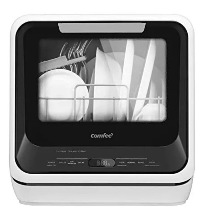 COMFEE' Portable Dishwasher Countertop Mini Dishwasher w 5L Built-in Water tank