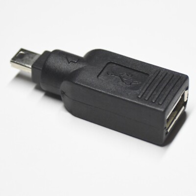 USB 2.0 Mini B 5-pin Male To Type A Female Adapter Converter Connector