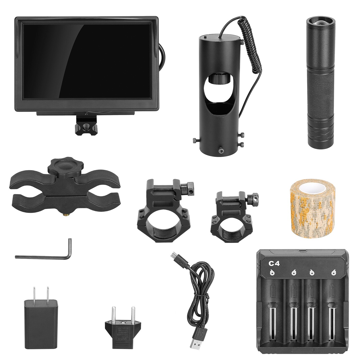 Infrared Night Vision Rifle Scope Mount Hunting Sight Set 850nm IR HD Camera DIY