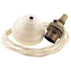 Vintage Style Pendant Kit, Real Bakelite & Twist Flex (PK-1IVY-IVY-BRM0ATB)