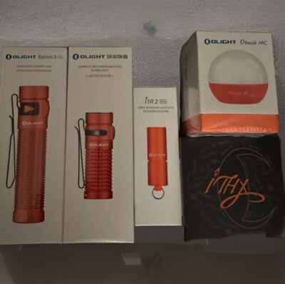 olight rechargeable led flashlight Orange set