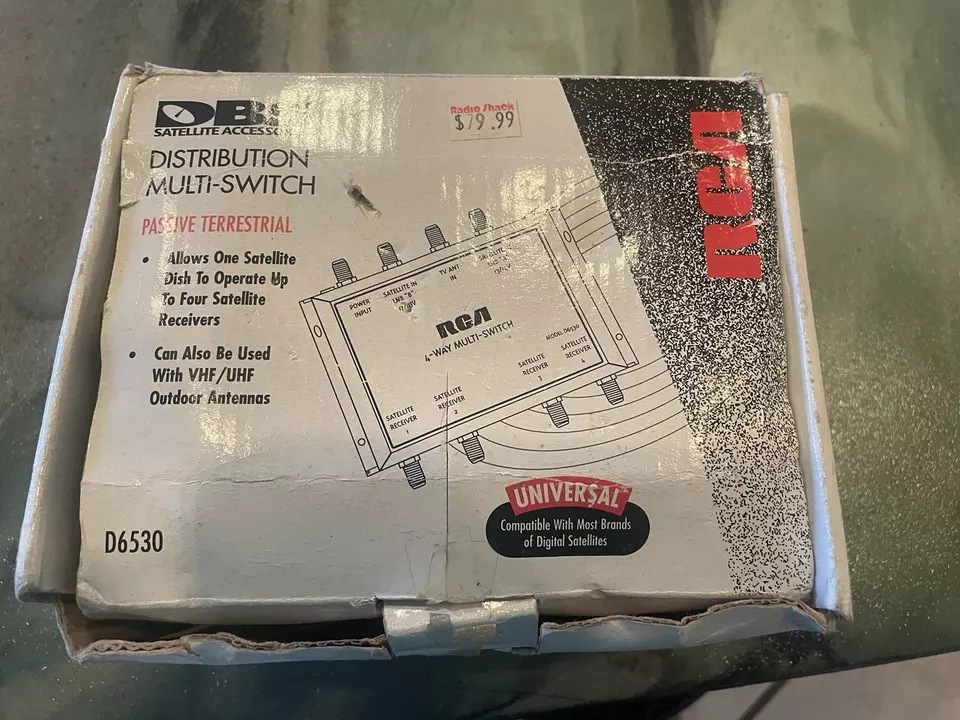 3X4 RCA MULTI-SWITCH LNB + POWER SUPPLY SW34 FTA SATELLITE SPLITTER DSS DBS DISH - Image 2 of 4