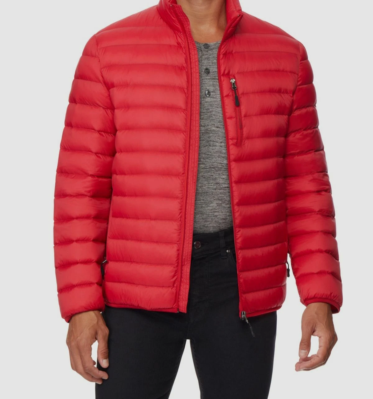 $125 32 Degrees Men's Red Long Sleeve Packable Full Zip Puffer Jacket Size XXL