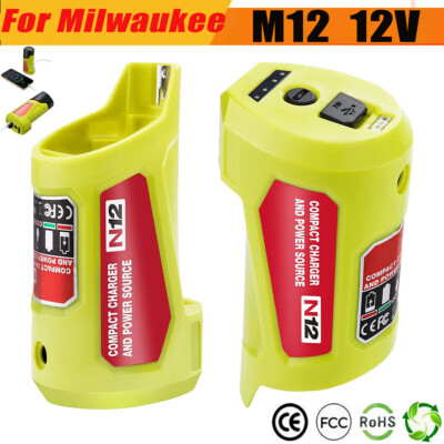 USB Power Source for Milwaukee 12V 3.0Ah Battery & Charger Adapter Heated Jacket