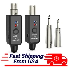 Wireless XLR Microphone System for Dynamic Microphone PA System and Audio Mixer