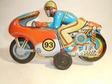++ G1978 Oriental Metal Industries Indien Motorrad 93 Vintage Blechspielzeug