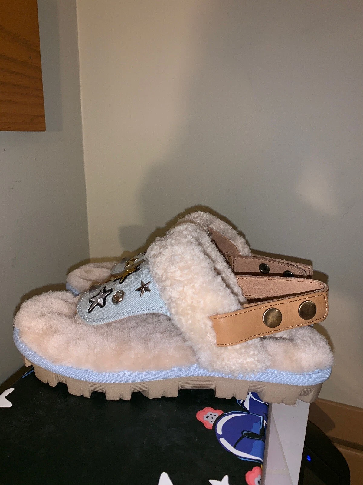 Nuovo con scatola *RARO* sandalo donna UGG taglia 5 5 patch it denim bling slingback