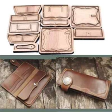 DIY leather craft long wallet cutting dies knife mold metal hollowed punch tool