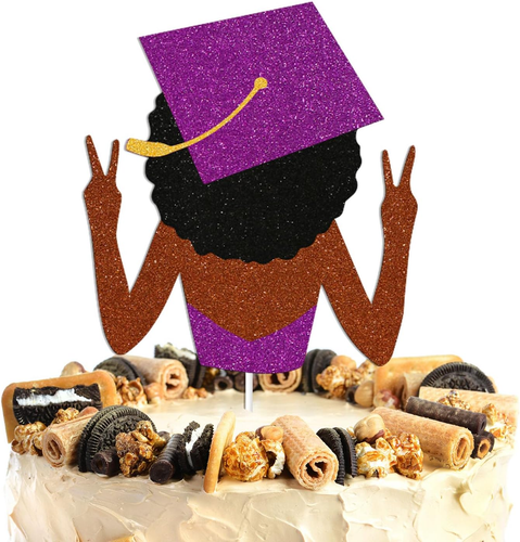 Graduation Cake Topper - Class of 2025 Cake Topper, Congrats Grad Girl Graduatio
